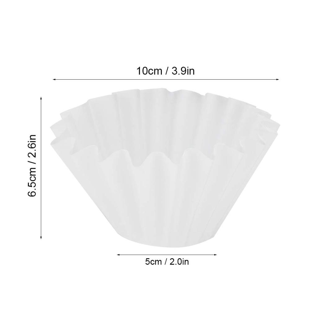 Entdecken Sie den Genuss 50 kuchenbecherförmige gewellte Einweg-Kaffeefilter für perfekten Kaffeegenuss! Hochwertiges Einweg-Kaffeefilterpapier ideal als Ersatz für die Kaffeezubereitung. Kompatibel mit Kaffeefiltern zum Übergießen. Machen Sie jeden Schluck unverg