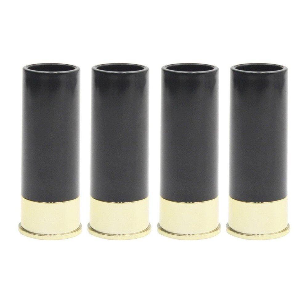 Schnapsgläser Set - Premium 12 Gauge Design | 4 coole Shotgläser aus hochwertigem Glas | Ideal als Geschenk für Männer | Genießen Sie Luxus-Drinks in