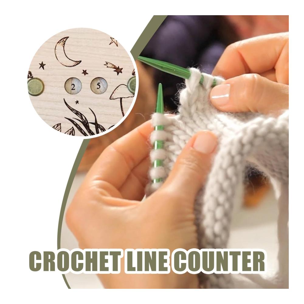 Strickreihenzähler aus Holz - Praktisches Häkelzubehör - Stabiler Reihenzähler für Strick- & Häkelprojekte - Ideales Nähwerkzeug & Bastelzubehör - Hochwertiger Strickzähler zum Zählen von Reihen