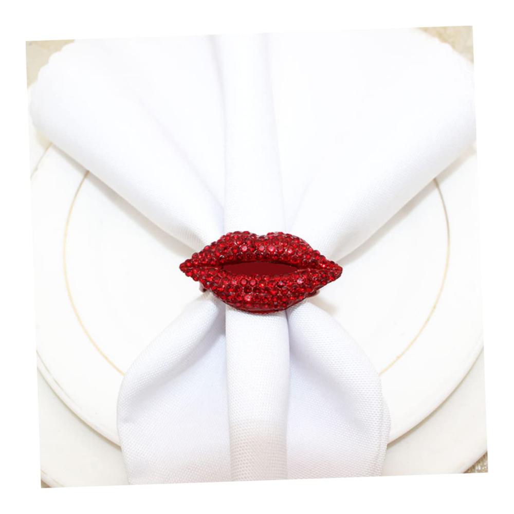 Elegante Serviettenringe aus Kristalllegierung - 2er Set für stilvolle Tischdekorationen zum Valentinstag und Hochzeiten - Praktische Essdekorationen für jeden Anlass