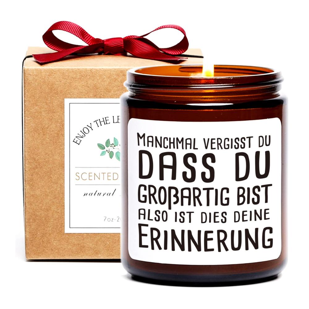 Lustige Duftkerze im Glas - Ideales Geschenk für Frauen Beste Freundin Ehefrau Mutter Freundin Mitarbeiterin Chefin - Kerzenzauber für besondere Anlässe