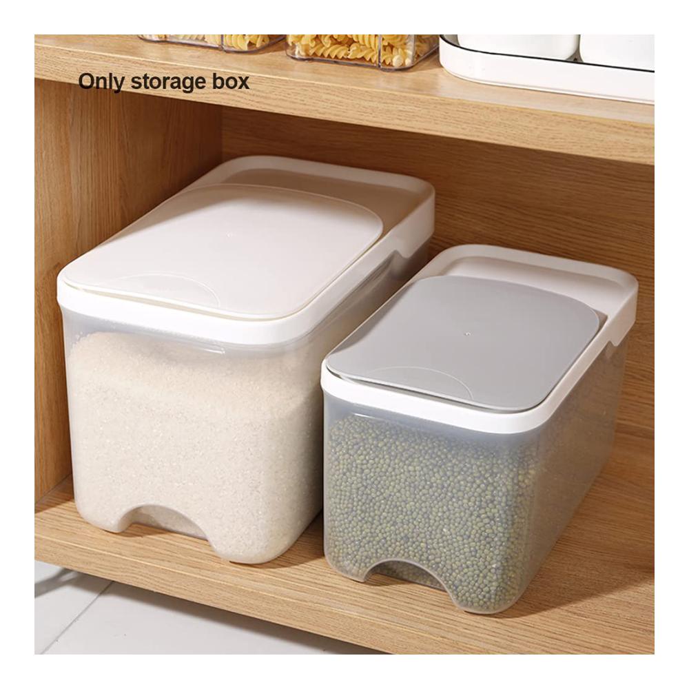 Müslidosen Set Praktische Flip-Top-Behälter für trockene Lebensmittel Getreide & Obst. Mit Messbecher ideal zur Aufbewahrung von 5 kg Mehl. Platzsparendes Design 293 x 173 x