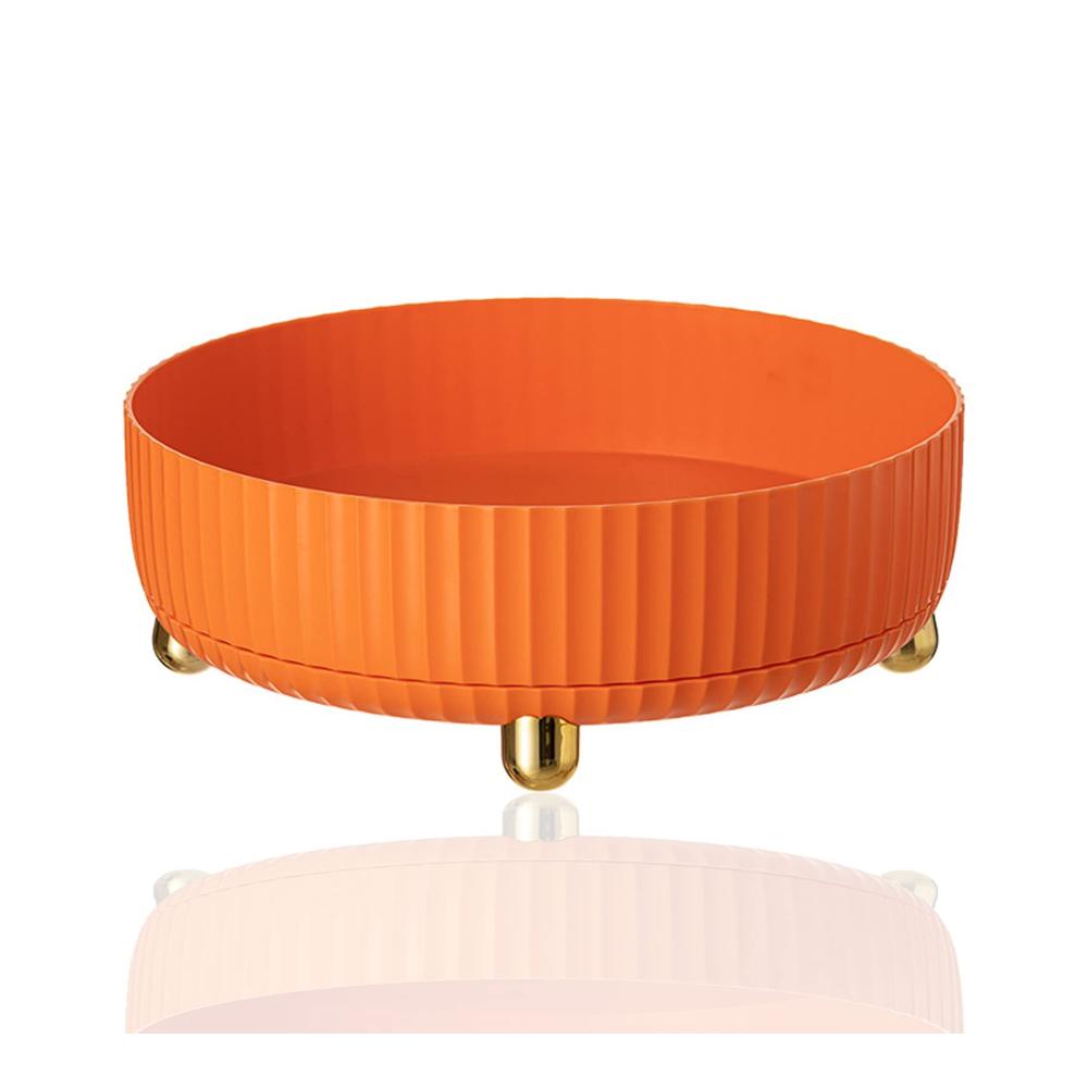 Effizientes Gewürzregal Drehbarer Aufbewahrungsturm für Küche & Vorratsraum - Orangefarbener Organizer für Gewürze Platzsparend & Stilvoll - Inklusive Küchenregal & Kühlschrank-Organizer||22CM