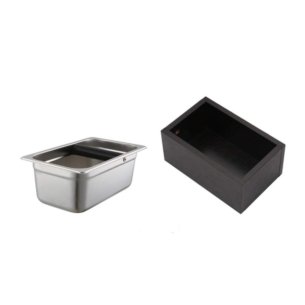 Hochwertiger 3L Edelstahl Tamper Knock Box Klopfbehälter - Robuster Kaffeesatzbehälter mit Griff für Siebträger - Praktischer Abfallbehälter für Kaffeeliebhaber - Ideal für Espresso und mehr
