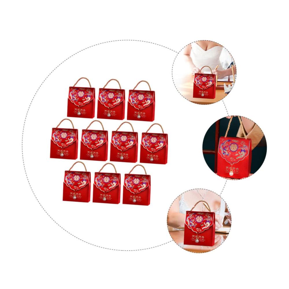 10er Pack Kartons Pralinenschachtel für Hochzeit & Events – Jubiläums-Süßigkeiten Aufbewahrungstaschen & Geschenkbeutel für Partys – Süßigkeitentaschen & Packsäcke