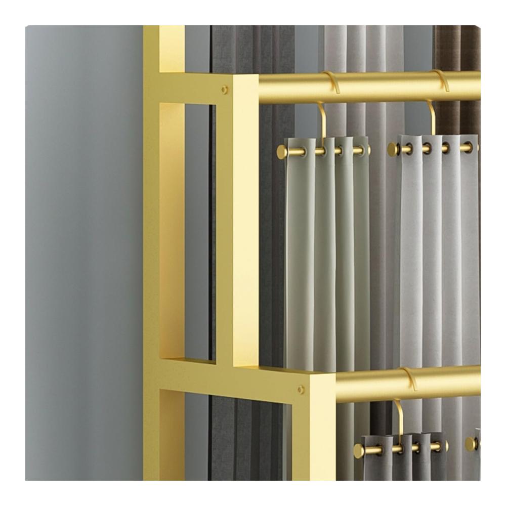 Scrapbooking Bodenstehender Schalständer Vorhang Karten-/Muster-/Stoff-Hänge-Display-Ständer – Beweglich für Laden & Messe – Gold – 150cm