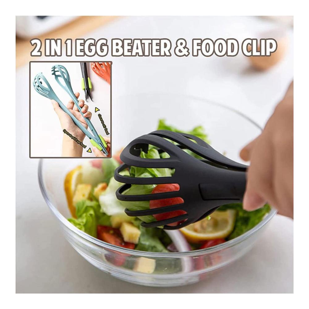 Multifunktionaler 2-in-1 Schneebesen Food Clip & Egg Whisk | Hand-Eierschläger und Nudelzange | Robuster Küchenhelfer für perfekte Eier und Lebensmittelklammern | Spaghetti-Zubereitung leicht gemacht