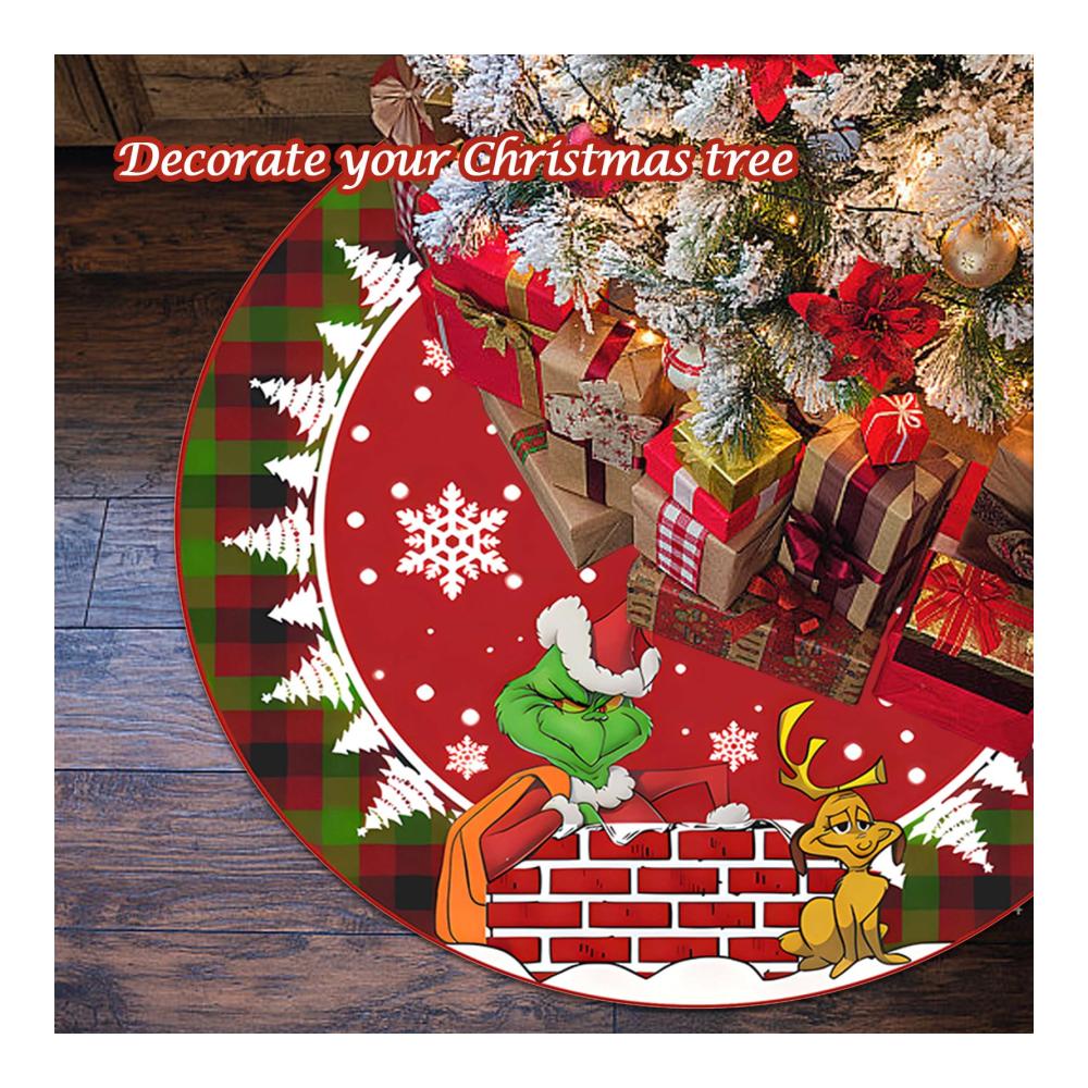 Luxuriöser Weihnachtsbaumständer Weicher Plüschrock für festliche Dekorationen | Fusselfrei und stilvoll | 92cm Durchmesser | Perfekt für Weihnachtsfeier