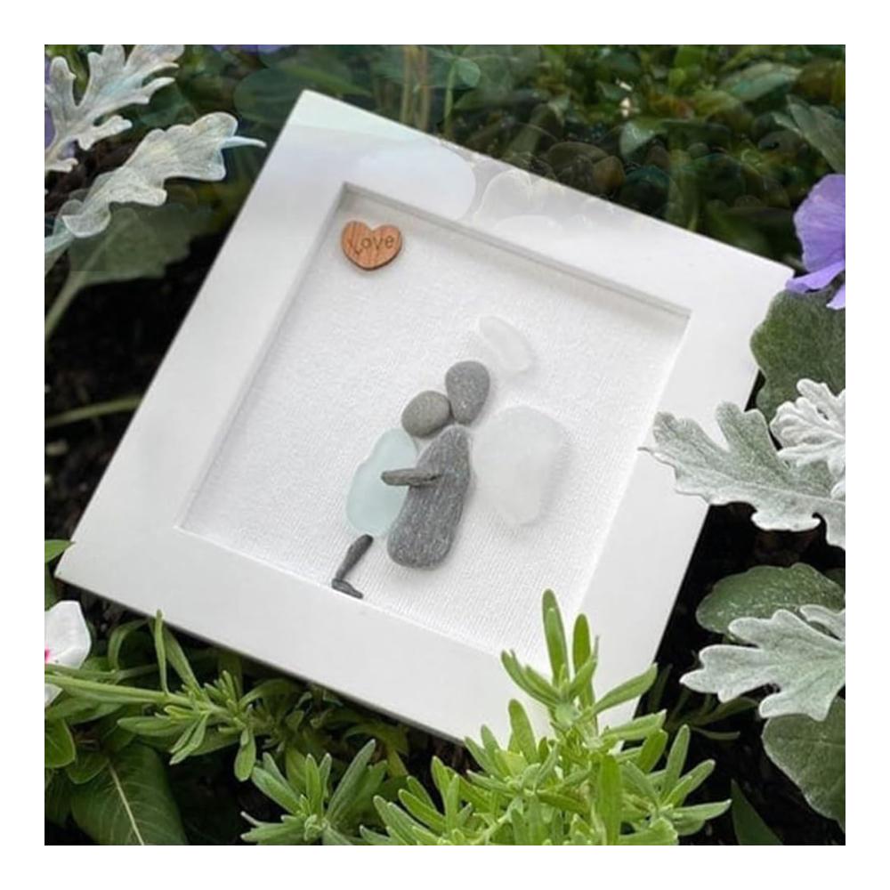 Hochwertige Kopfskulpturen aus Seeglas Einzigartige Trauergeschenke und Beileidserinnerungen - 2-teiliges Set für stilvolle Tisch- und Wanddekoration. Ideal für den Ausdruck von Mitgefühl und Erinnerungen an geliebte Menschen. Authentische Kunst für Trost und Liebe