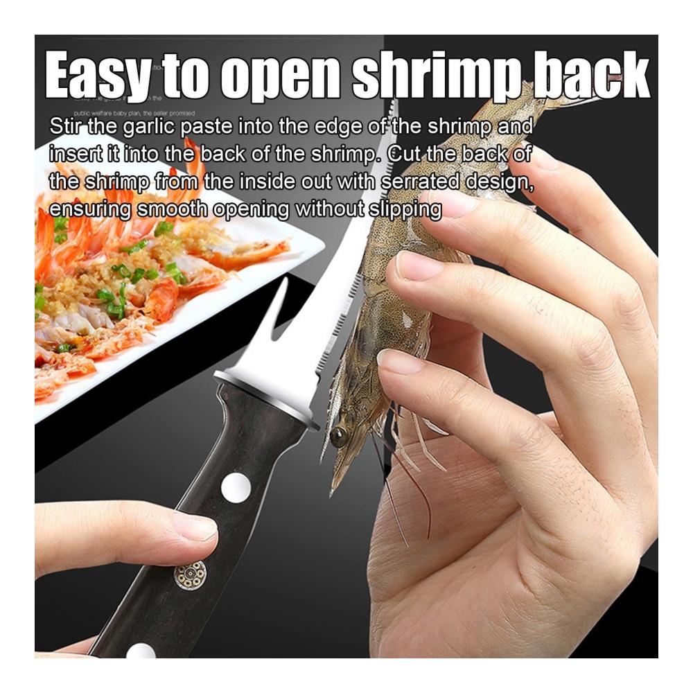 Entdecken Sie die Meeresfrüchte-Meister Garnelenschäler & Cutter Set - Effizientes Werkzeug zum mühelosen Entfernen von Garnelenschalen - Perfektes Shrimp Deveiner für Küchenprofis