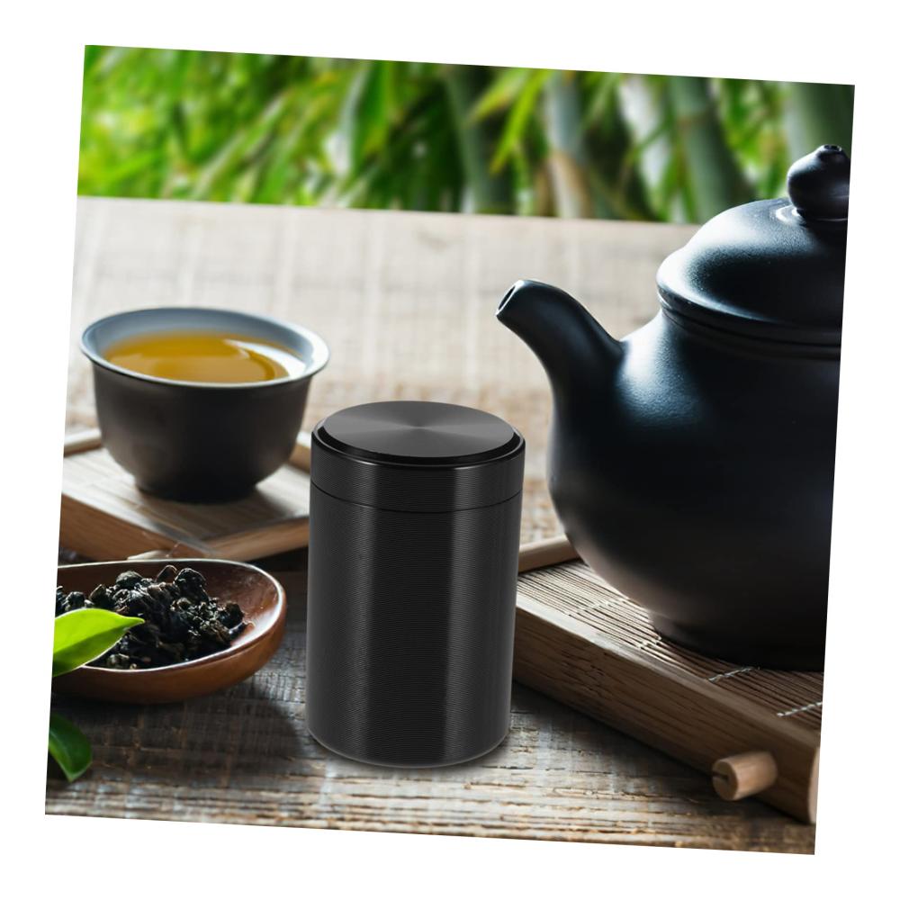 Halten Sie Ihre Köstlichkeiten frisch 2 Mini-Tee- und Kaffeedosen aus hochwertiger Titanlegierung für unterwegs und zu Hause. Perfekt für Bauernkeks und Süßigkeiten