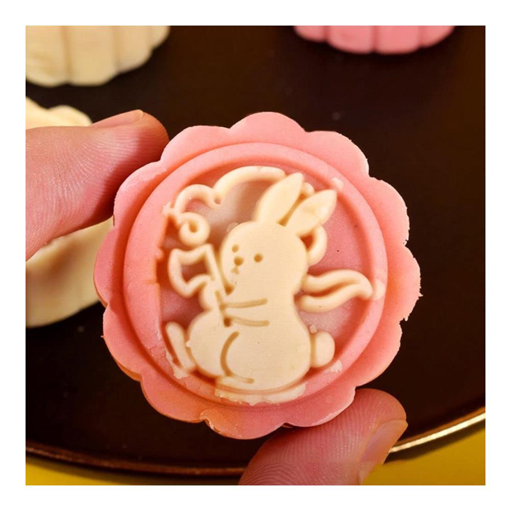 Kreative Gebäckpresse Niedliche Kaninchen Mooncake-Form für Herbstfest-Kuchen und Fondant. Handlich und vielseitig für perfekte Leck