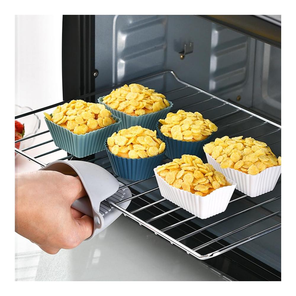 Einweg-Backbecher 50 Stück Silikon-Cupcake-Förmchen Set | BPA-frei & umweltfreundlich | Wiederverwendbare Muffinförmchen in verschiedenen Größen | Backspaß für Party Geburtstag & mehr | Inkl. Silikon