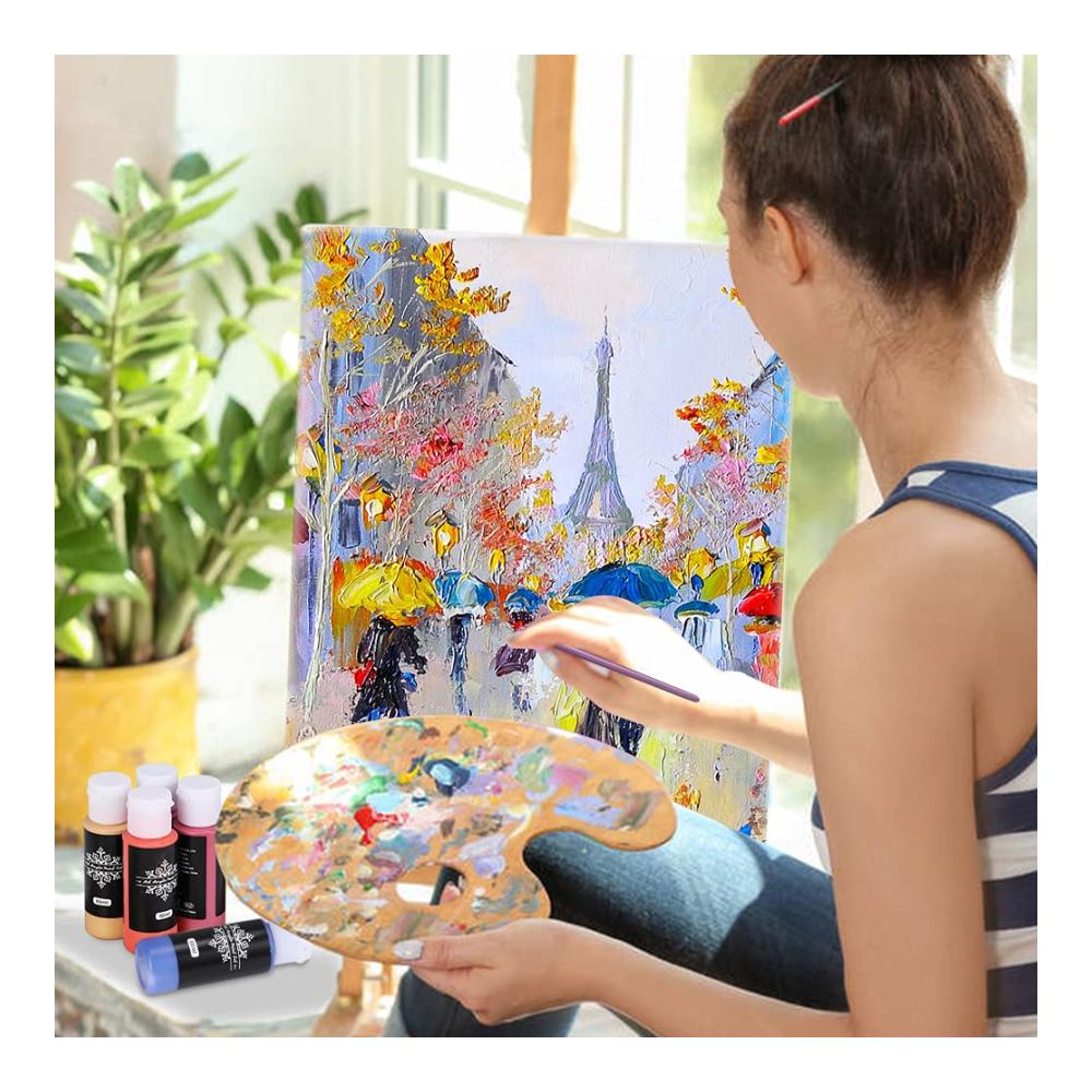 Entdecken Sie die Brillanz der Gifort Metallische Acrylfarben! 12 schillernde Farben (60 ml) mit 3 hochwertigen Pinseln - Ideal für Felsmalereien Leinwand Holz und Keramik. Hochpigmentiert und ungiftig perfekt für Künstler und Anfänger. Verleihen Sie Ihren Kunstwerken einen metallischen Glanz