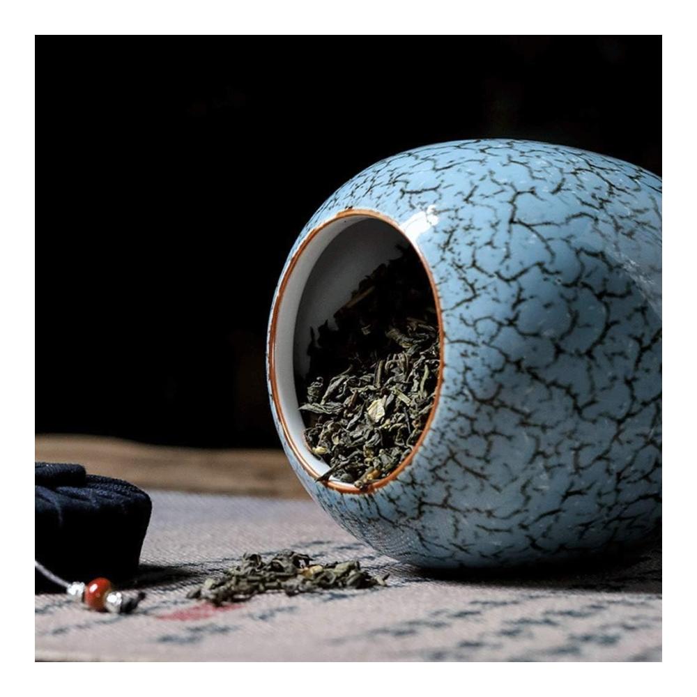 Chinesische Keramik Teedose im traditionellen Stil – Vorratsdosen Set für Tee/Kaffee/Lebensmittel – Schöne Aufbewahrungsdose für Küche und Haushalt – Praktisch und stilvoll