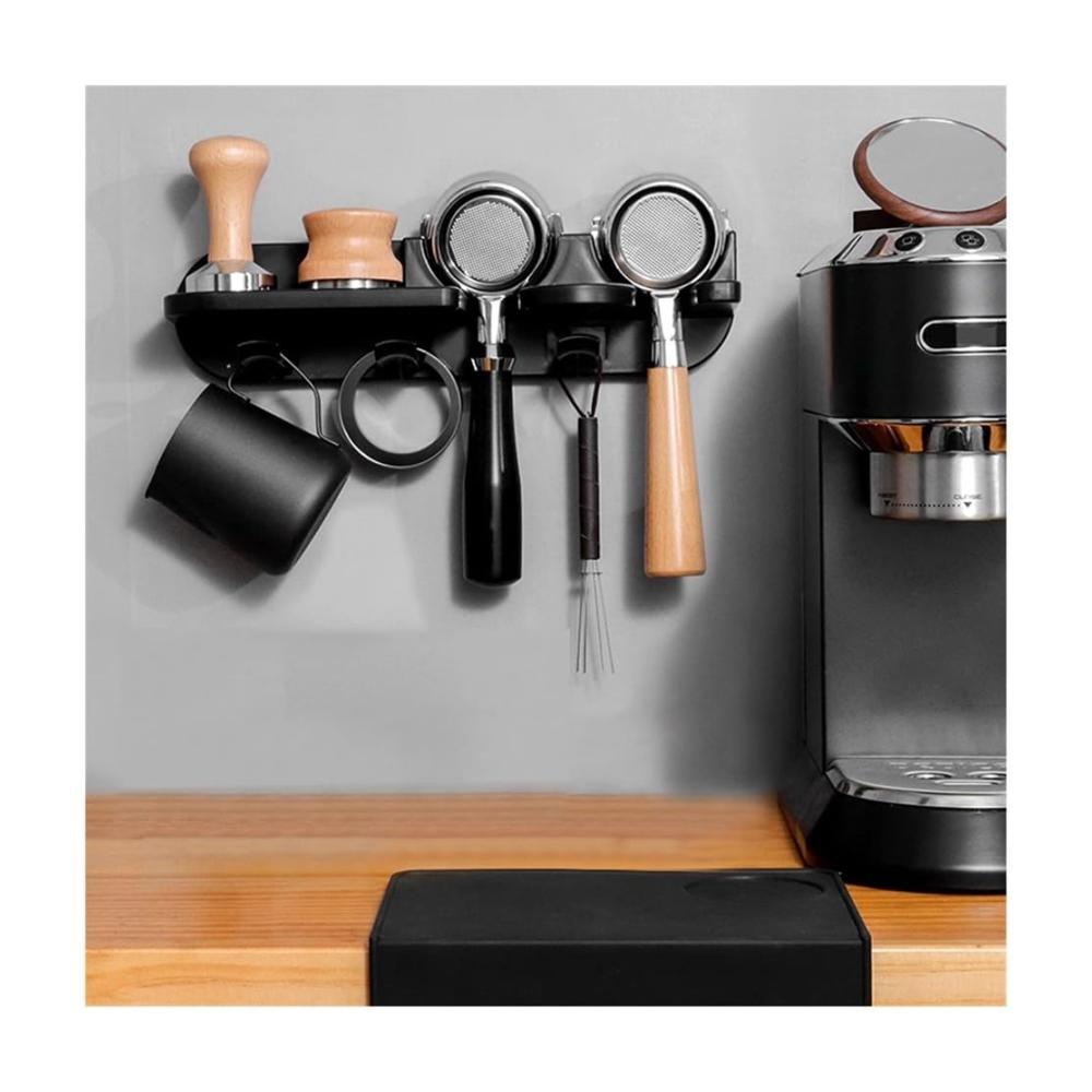 Entdecken Sie den Komfort mit unserem Mehrwegfilter-Kaffeeset! Platzsparendes 54-mm-Siebträger-Wandregal mit selbstklebender Halterung für mühelose Espresso-Zubereitung. Stilvolle Aufbewahrung für Ihren Espresso-Kaffeefilter. Schnelle und einfache Installation für den ultimativen Kaffeegenuss zu Hause