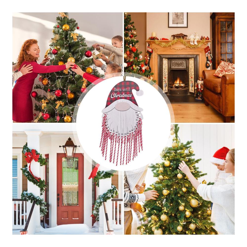 Adventskalender Weihnachtszauber 24 Tage Countdown mit süßen Überraschungen | Holzdesign für festliche Wanddekoration perfekt für Mädchen und Kinderzimmer