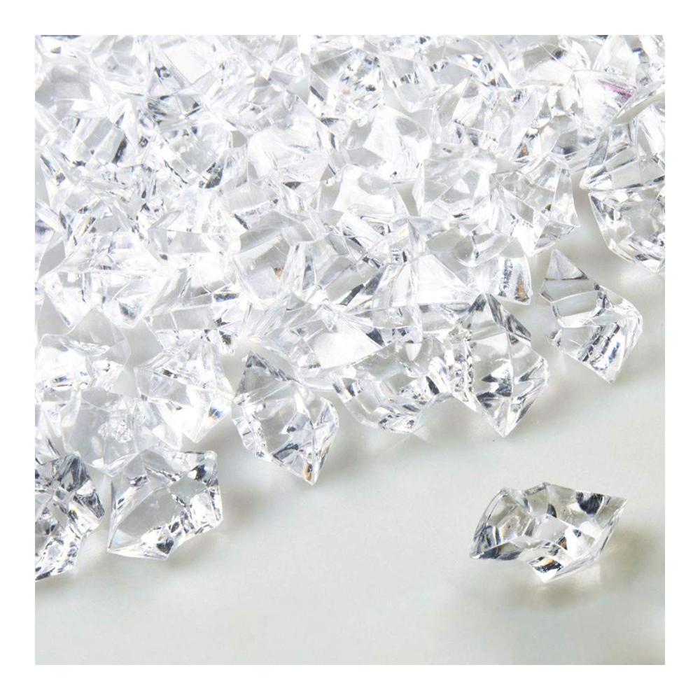 Premium Kristallgranulate - 100 klare Kunststeine für Zuhause Hochzeit & Dekoration | Hochwertige Acryl Granulate für Vasen Füllstoffe & Foto Requisiten