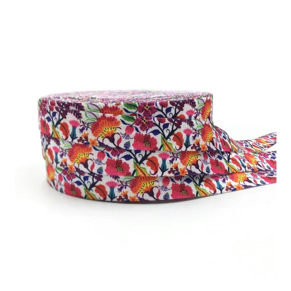 10 Jahre Mädchenarmband Blumen bedrucktes umklappbares elastisches DIY-Kopfbedeckungsband - Nähzubehör & Dekoration - 15 mm Elastische B