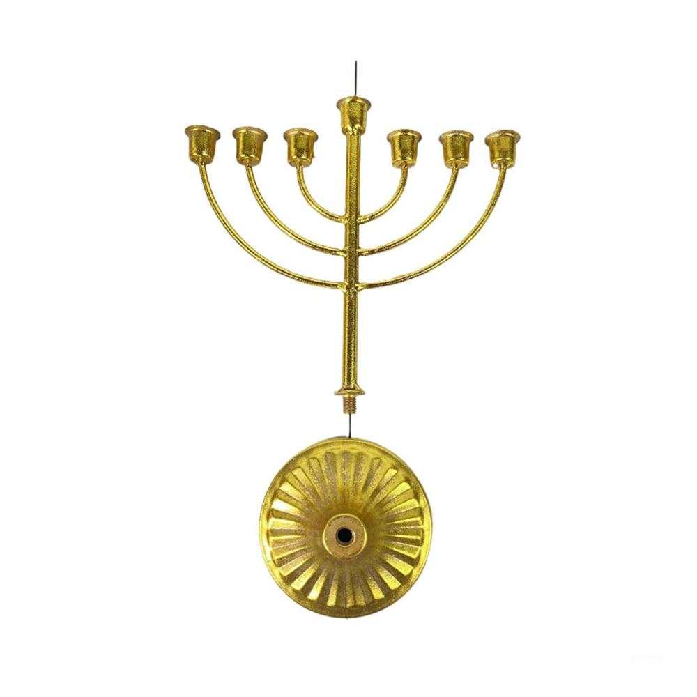 Eleganter Kerzenständer Menora für Chanukka-Feierlichkeiten – 7/9-armiger Menora-Kerzenhalter für festliche Dekoration – Traditioneller Menorah-Kerzenständer mit eleganten 7 Köpfen