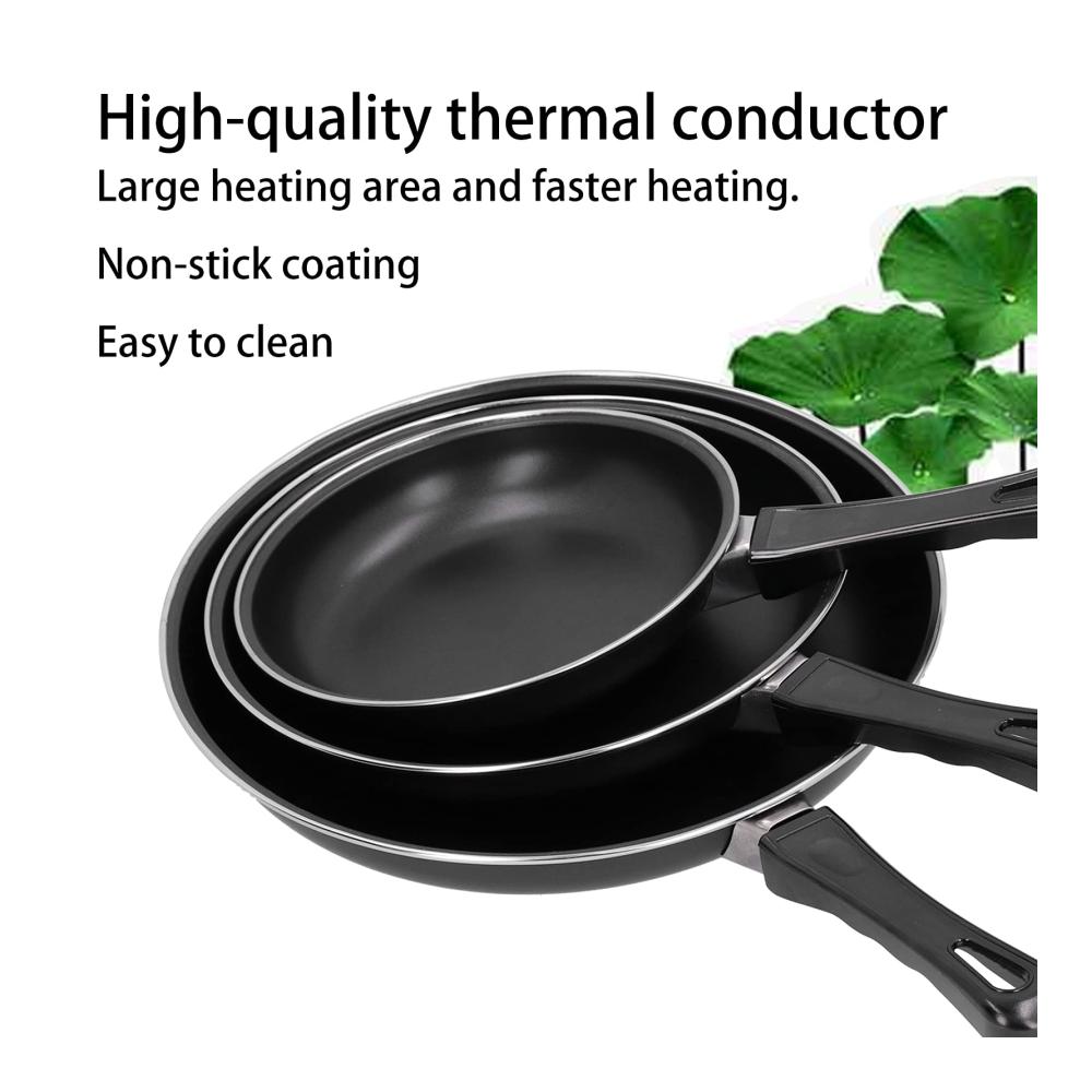 Erstklassiges Kochgeschirr-Set mit Crepe-Pfannen (3-teilig) | Antihaftbeschichtet PFAS- & PTFE-frei | Perfekt für Eierpfanne & exquisite Gerichte | Kochen wie ein Profi