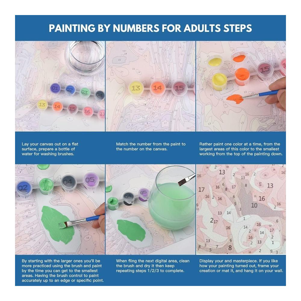Entdecken Sie die Kreativität Malen-nach-Zahlen-Kits - DIY Pflaumenbusch für Kinder und Anfänger - Lebendige Home Wall Deko - Geschenkidee 40x50cm (Ohne Rahmen