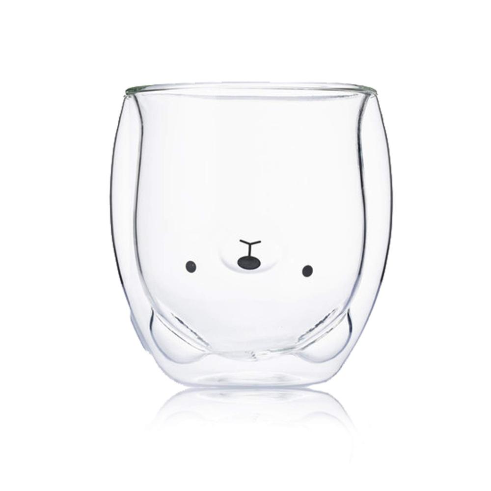 Exquisite Espresso- & Mokkatassen Set | ZEACCT Süße Tiertasse Glas Doppelisolierglastasse | Perfekte Kaffeetassen für Genießer | Ideales Geschenk für Büro und Geburtstag