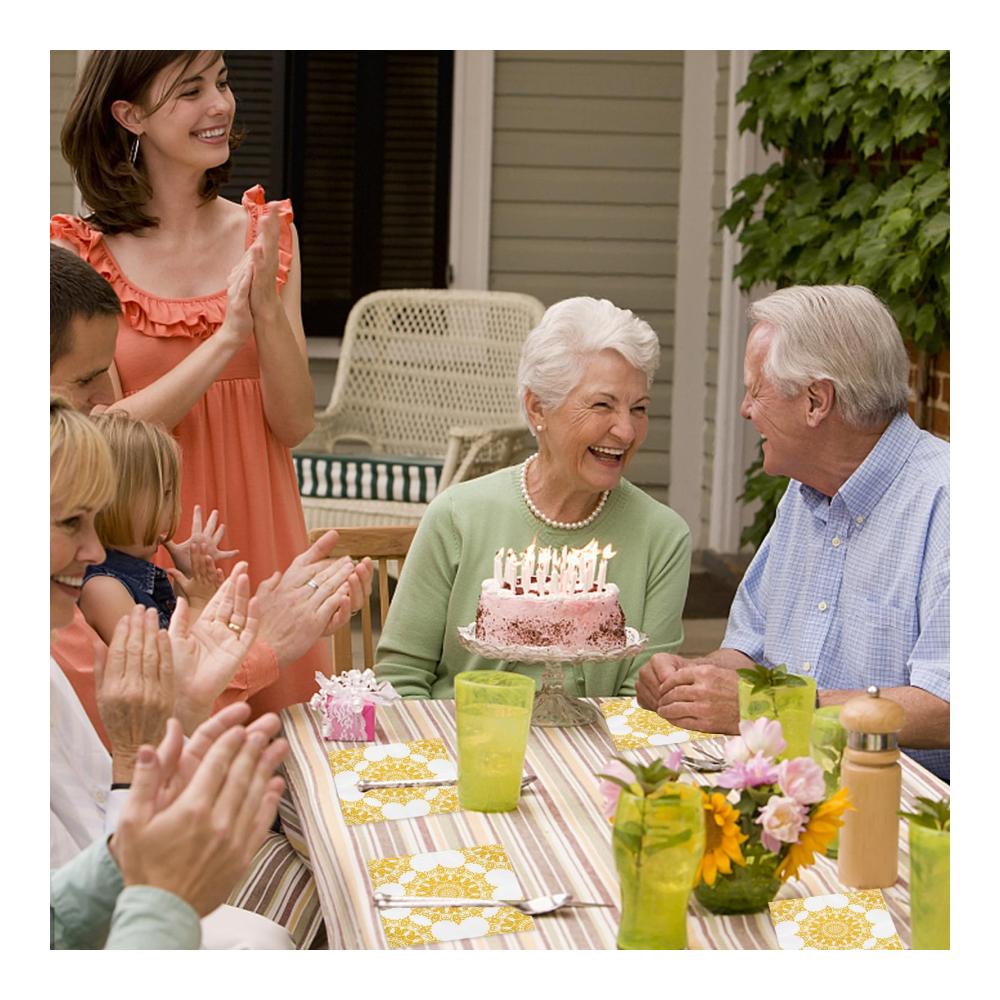 Einweg-Servietten mit Blumenmuster | 80 Stück Papierservietten für elegante Tischdekorationen | Ideal für Muttertag Hochzeit Geburtstag & mehr | Perfekt für Picknick Grillen & Mädchenpartys