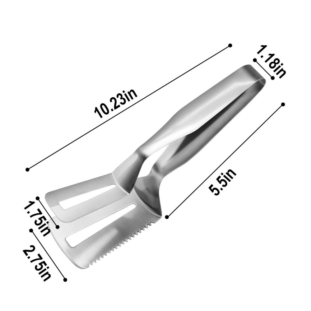 Hochwertige Zangen Set 509H Steak-Clip Acryl | Professionelle Grillzangen für Grill & Küche | Ergonomisches Design | Rostfreier Edelstahl | Leicht zu reinigen | Inklusive praktischer Aufbewahrungstasche