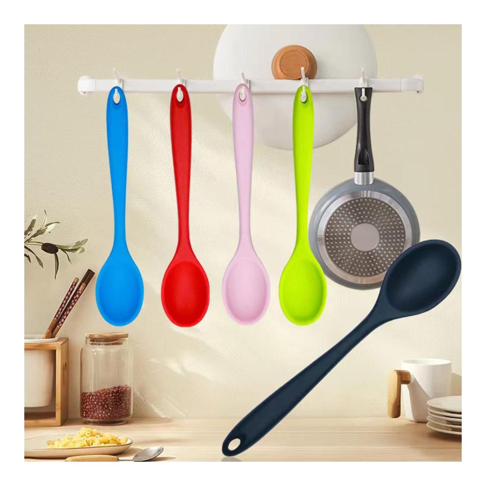 Premium Kochutensilien-Set Mini-Silikon-Geschirr inklusive Kochlöffel Löffel Spatel & Pfannenwender - 2-teilig in stilvollem Rosa! Perfekt für jede Küche