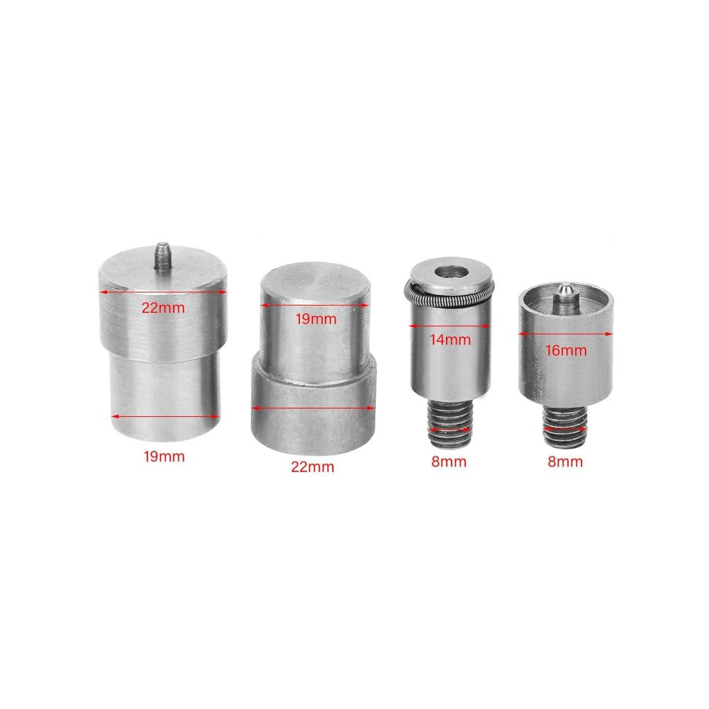 Hochwertige Schnappmatrizen-Nietpresse | Silberner Edelstahl | 4-teiliges Druckknopf-Ersatzkit für 651 633 831 | 7x5x3 mm | Robust und langlebig