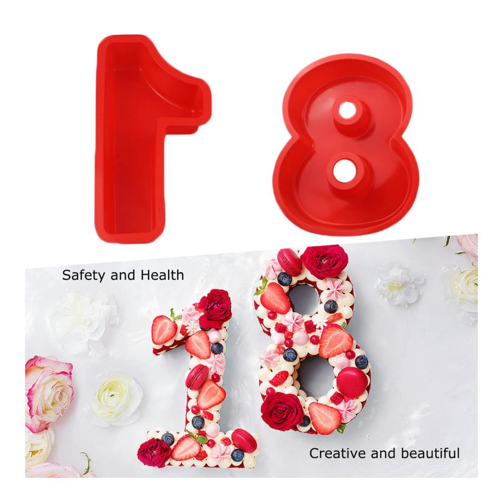 Motivbackformen für besondere Anlässe | Zahl 18 Geburtstag & Hochzeit | Silikonform für kreative Kuchenkreationen | Große Nummernbackform | Backspaß für Jub