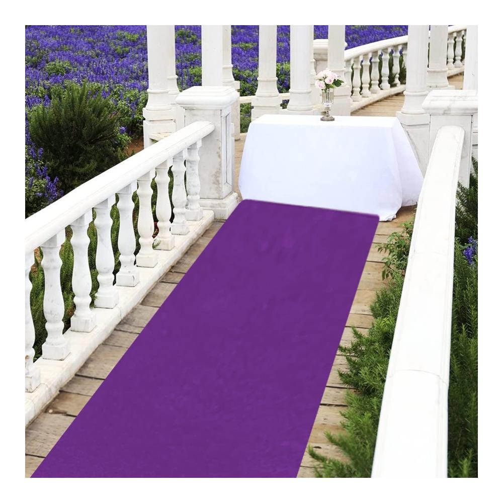 Hochwertiger Gangläufer in Lila für stilvolle Events - Rutschfester Teppichläufer 2mm Dicke - Perfekt für Hochzeiten Kirchen Partys und Stranddekorationen - 1