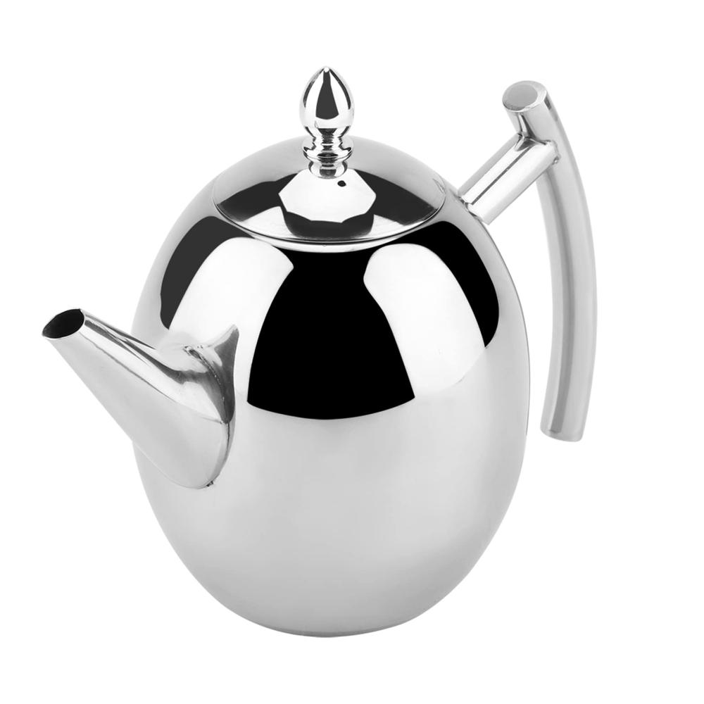 Genießen Sie perfekten Tee - Edelstahl Teekanne mit herausnehmbarem Netzfilter 1500 ml Elektrischer Tee-/Kaffee-/Wasserkocherbehälter für aromatische Getränke