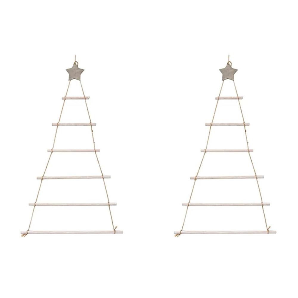 Entdecken Sie den Zauber von Weihnachten 2er-Set Künstliche Weihnachtsbäume - DIY Wandbehang perfekte Dekoration für Ihr Zuhause festlich und stilv