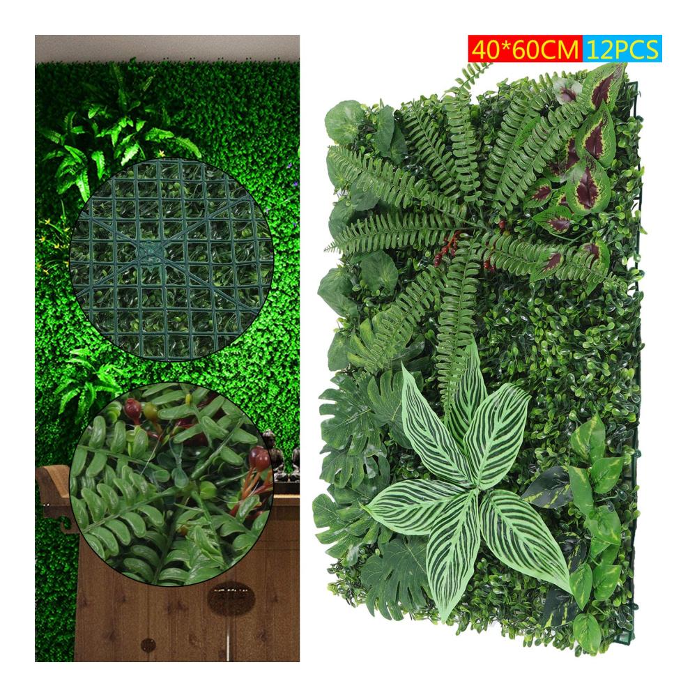 Entdecken Sie die natürliche Schönheit mit 12 Stück Künstliche Pflanzen Wand - Pflanzenwand Deluxe für Büro Küche und Garten. Grüne Kunstpflanzen schaffen eine erfrischende Atmosphäre. Perfekte Sichtschutzhecke mit künstlichen Farnblättern. Ideale Wandpaneele für stilvolle Wanddekoration