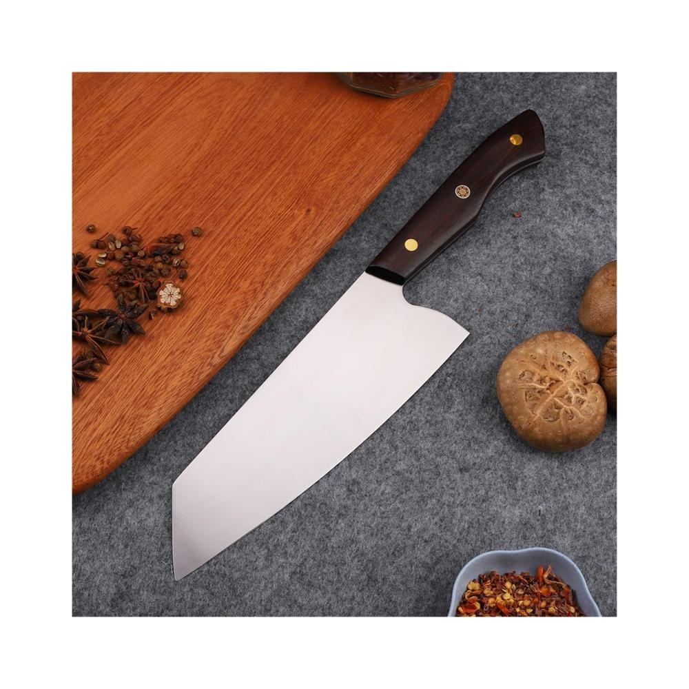Handgefertigtes Profi-Kochmesser 8-Zoll | Japanischer Stil mit DC53 Klinge & Palisandergriff | Ideal zum Fleischschneiden & Kochen | EDC-W