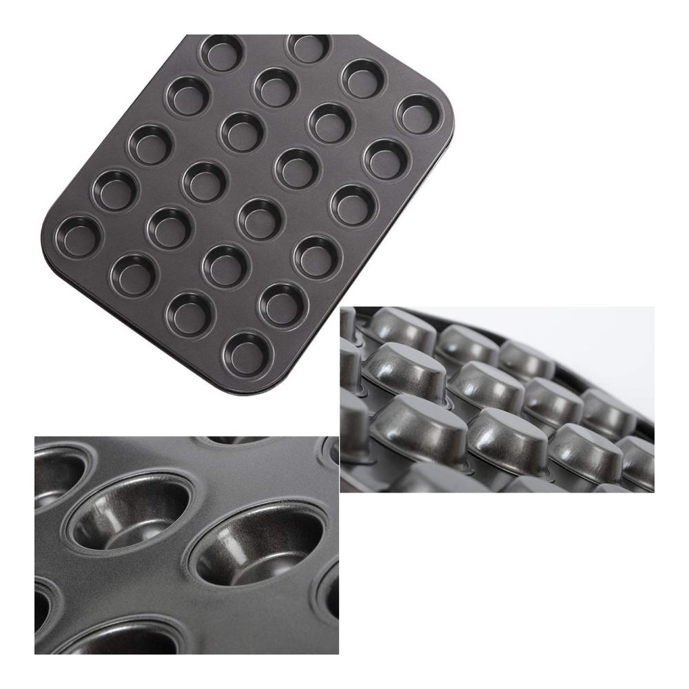 Antihaft Muffinblech für 24 Muffins | Backformen für Cupcakes Brownies Kuchen | Muffinform mit Antihaftbeschichtung | Leicht zu Reinigen | Ideal für Muffins und Puddings