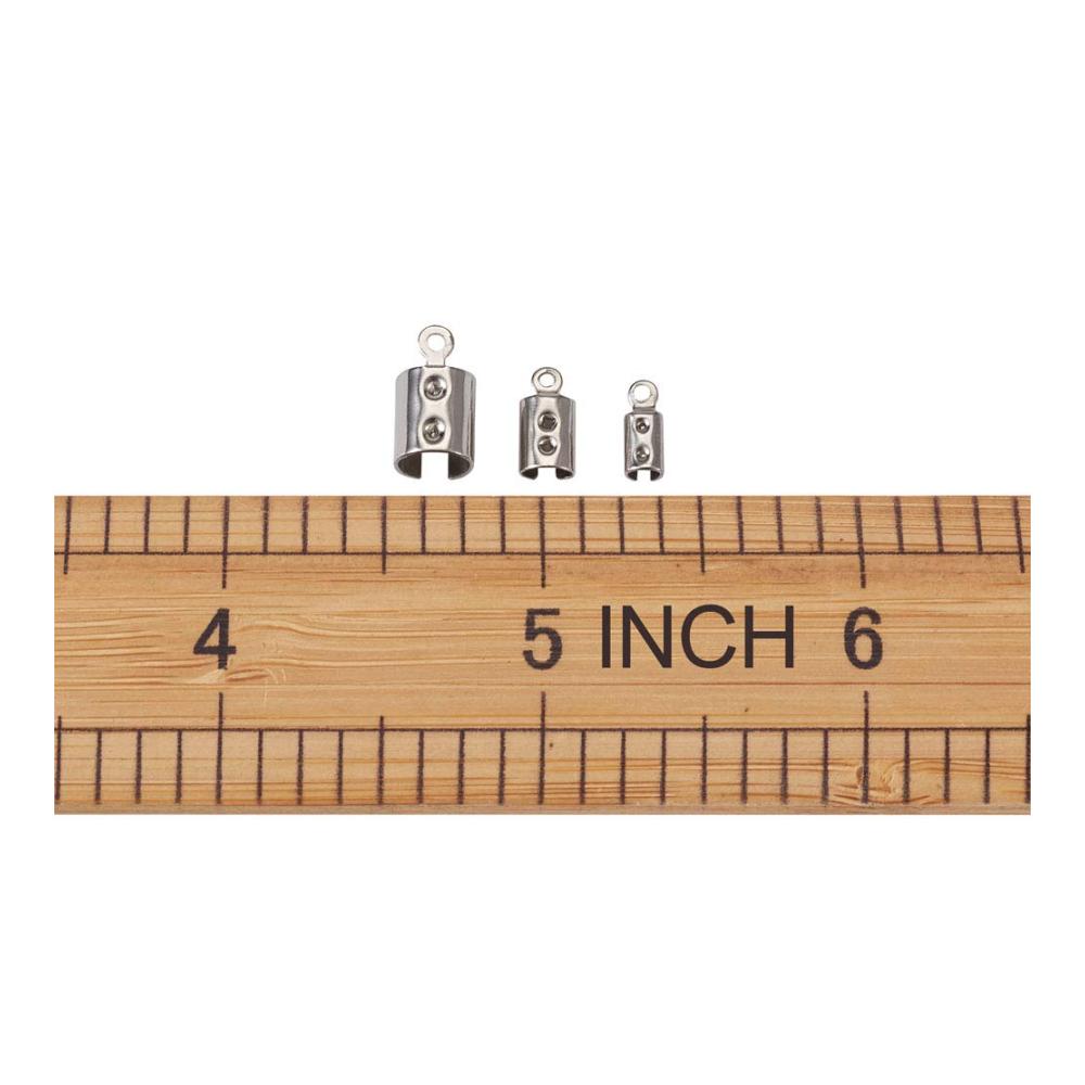 Hochwertige 400er Box Edelstahl-Endkappen für Lederbänder & Schmuckherstellung - Faltbare Verschlüsse für DIY Handwerk & mehr - Passend für 2–6 mm - Robust & stilvoll