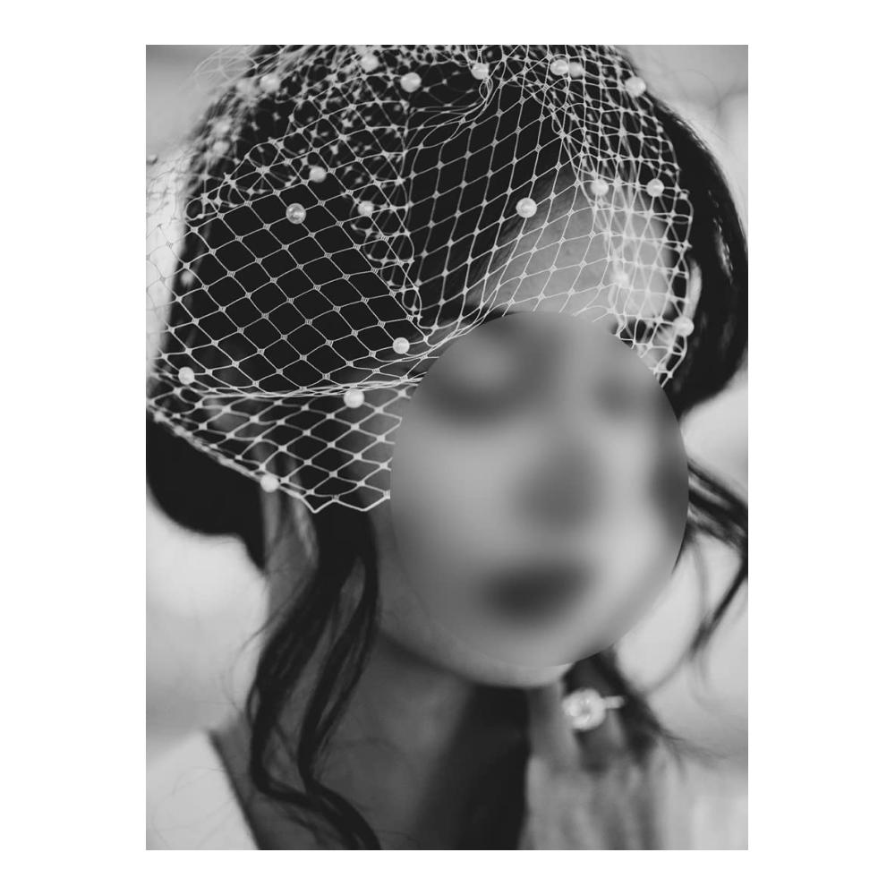 Brautaccessoires Eleganter Perlen-Mesh-Kopfschmuck mit großem Loch Vogelkäfig-Schleier für eine märchenhafte Hochzeit und Party. Entdecken Sie den Gesichtsschleier