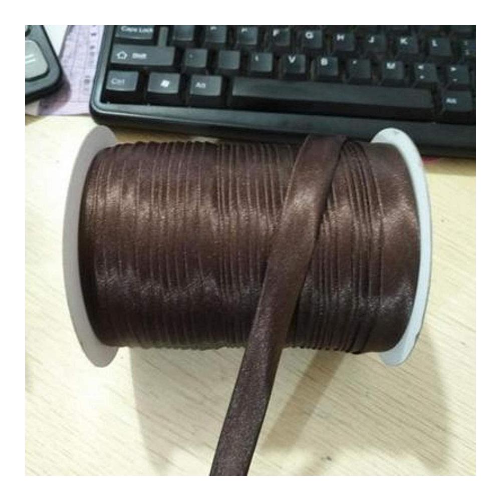 Hochwertiges 27cm Schrägband in Kaffeebraun - Falzband aus Poly-Baumwolle für Näharbeiten - Ca. 80m - Strapazierfähig und vielseitig einsetzbar