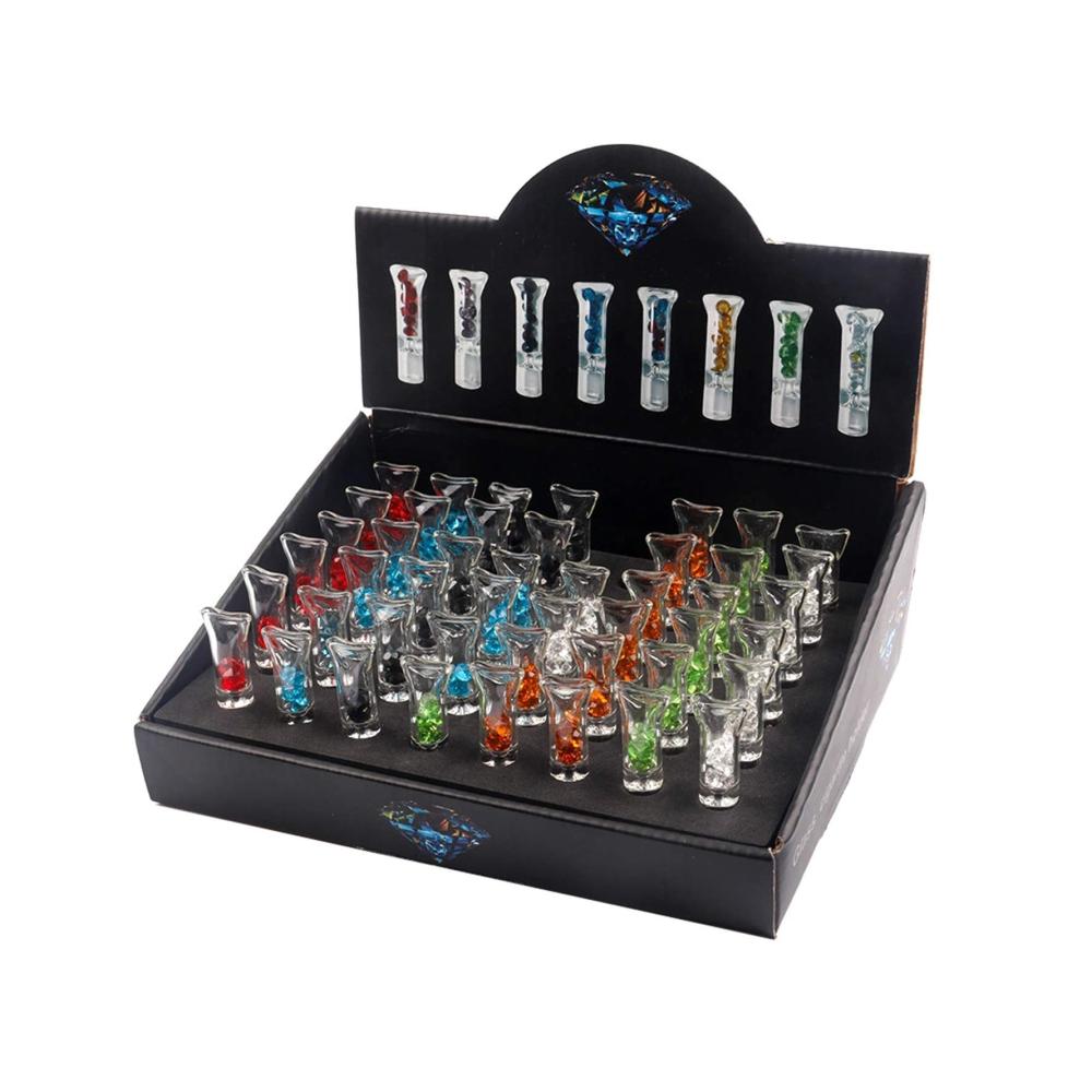 Zigarrenzubehör Deluxe H-ENY 10er Pack Diamantglas Zigaretten Filterspitzen - Wiederverwendbare Glaswalzkipps Filter für ultimativen Genuss - Einfache Reinigung - Farba
