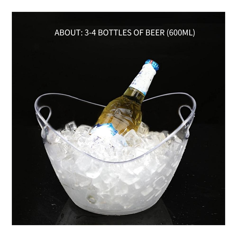 Premium Wein- & Sektkühler Eleganter Eiskübel für Champagner Wein & Bier - Transparenter Acryl Eimer für stilvolle Home Bars & Partys