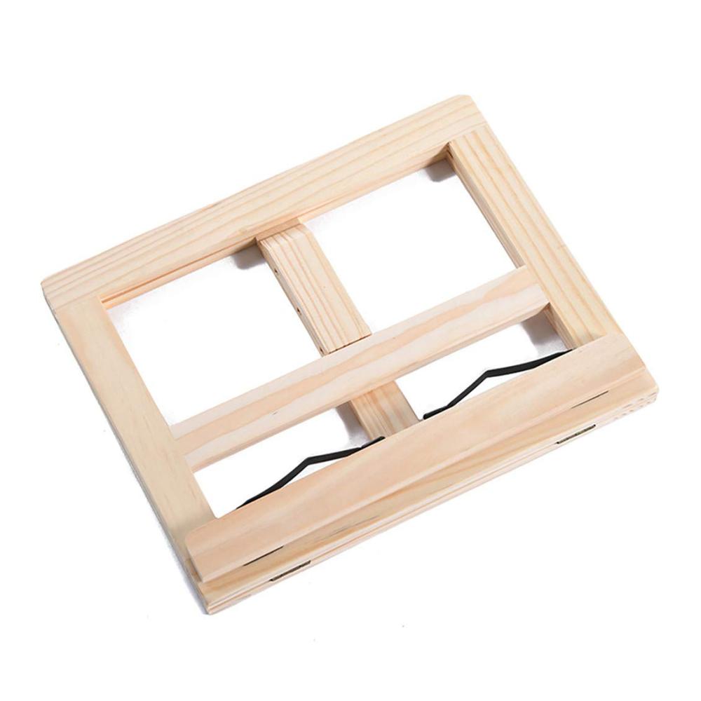 Holz Kochbuchständer Buchstützen Set Stilvolle Lesehilfe für Küche & Büro | Verstellbare Neigung Seitenhalter & Rezepthalter | Buchstütze & Leseständer für Kochbücher Notizen | Beige 30.5 * 23