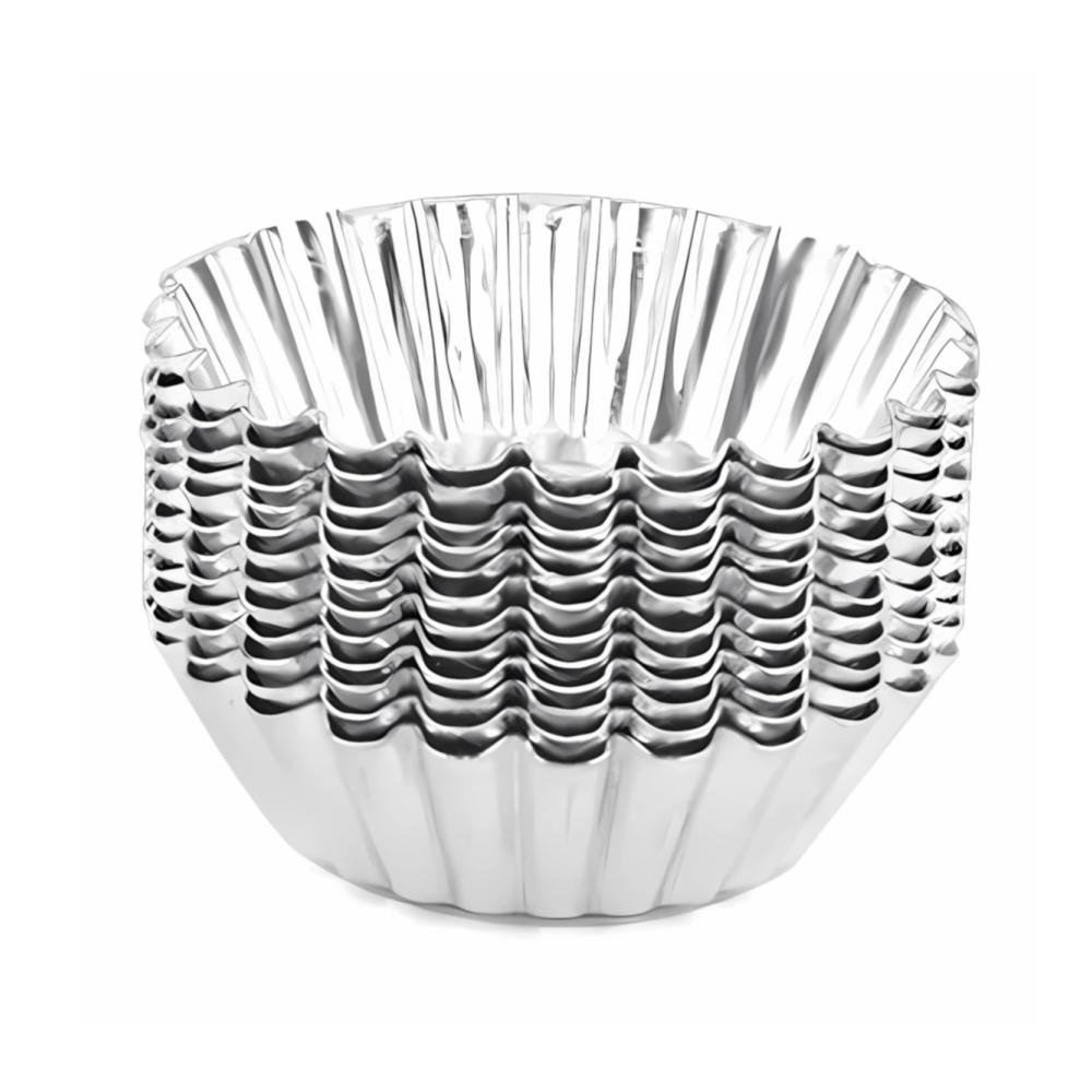 Backen Sie köstliche Leckereien mit Leichtigkeit! 25 Stück Muffinbackformen aus Antihaft-Aluminiumfolie für perfekte Tartelettes Törtchen und mehr! Ideal für kleine Kuchen Pudding und Kekse