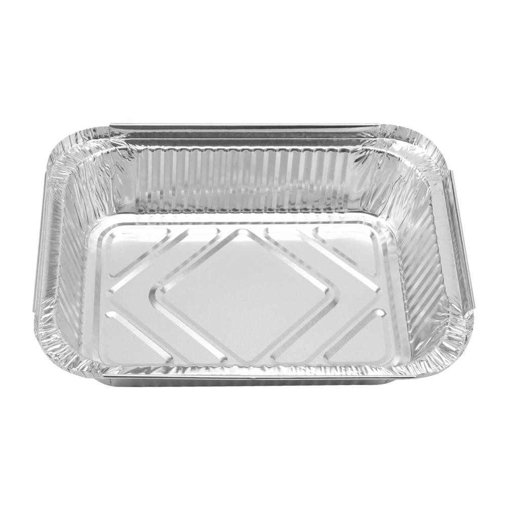 60er Packung Vorratsdosen Aluminiumfolien-Tabletts mit Deckel - Ideal zum Backen Kochen Einfrieren & mehr - Große Luftfritteusen-Blechdosen 1000ml