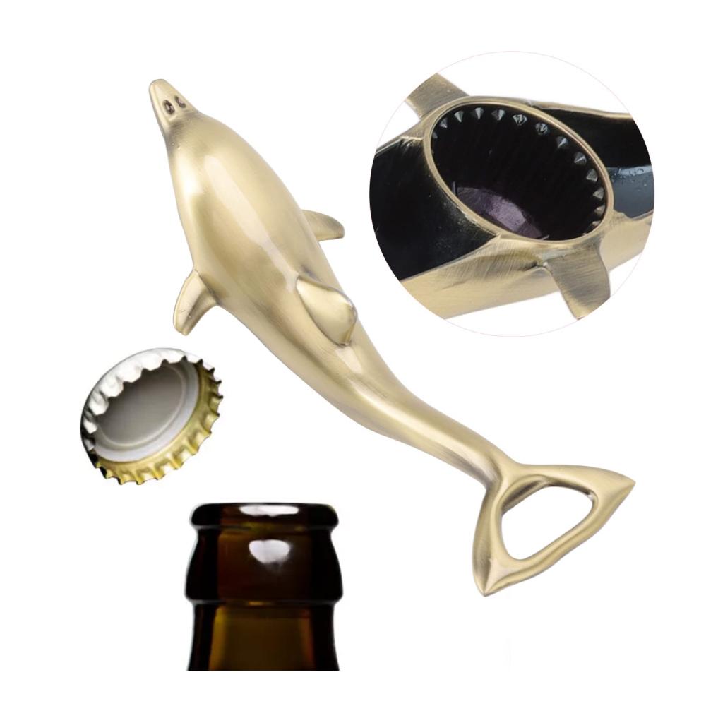 Delfin-Zauber Lustiger Flaschenöffner aus Zinklegierung – Perfekt für Haushaltspartys und Restaurants – Kreatives Design Mühesparend – Ideales Geschenk für Männer – Metall-Bieröffner