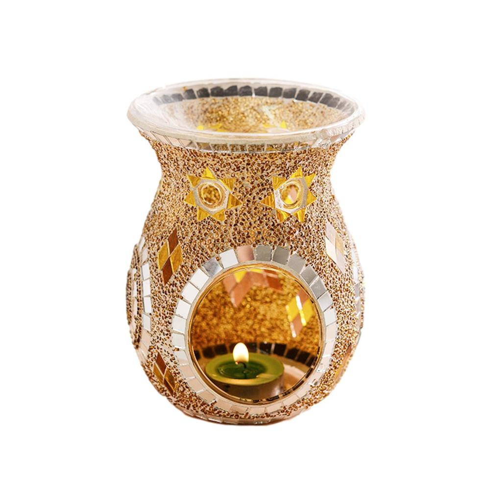 Entspannende Atmosphäre Duftlampe Keramik Teelichthalter für Aroma Diffuser und Raumduft - Ätherische Öle und Wachs perfekt genießen
