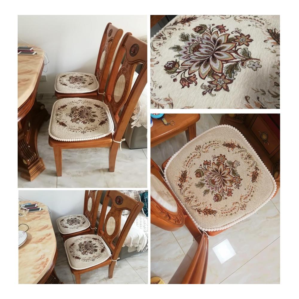 Erfrischendes 4er-Set Stuhlkissen für drinnen und draußen – Gemütliche Sitzkissen für Garten Küche & Esszimmer – Dekorative Zierkissen mit angenehmem Komfort – Robuste Gartenkissen 43x45 cm Coffee