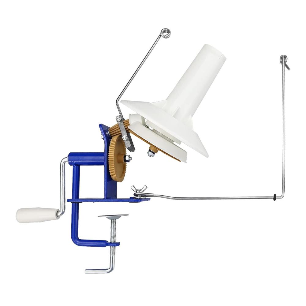 Häkel- & Strickgarn Garnknäuelwickler für Wollsammler - Manueller Wollwickler mit Metallgriff und Tischklemme - Tragbar und einfach zu installieren - Wickelt 200–250 Meter schnell und prä